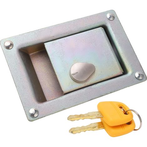 Accessoire de verrouillage droit pour la porte latérale de la pompe hydraulique des pelles hydrauliques, compatible avec les modèles EC 55, 140 et 210 protège les parties concernées du corps de pompe (1/5)