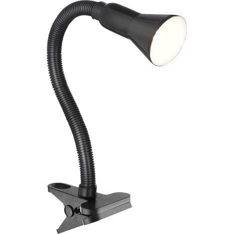 Desk Partners, lampe de travail noire Flex Clip, acier doux peint / plastique
