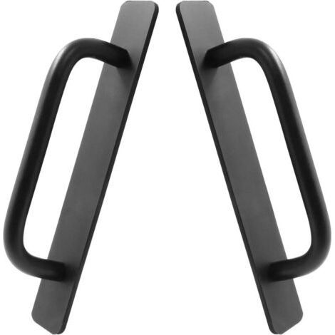 2 Pieces Self-Adhesive Furniture Handles, Sliding Door Handle Stickers, Black Sliding Door Handle, Adhesive Door Handles for Doors and Windows, Wardrobes, Drawers (1/5)