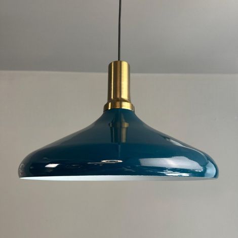 Champion Suspension Luminaire Vintage, Lustre Salon de 35 cm, Lustre Cuisine en Métal, Lampe E27 Vintage pour Chambre, Suspension Luminaire pour Salle à Manger, Couloir, Vert D'eau (1/5)