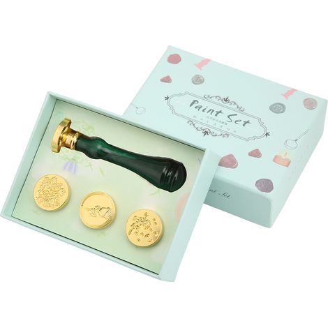 Tampon à Cire Forestier - Kit Complet avec Motif Clair, Anti-Rouille, pour Enveloppes DIY, Décoration d'Invitations Fées des Bois (1/5)
