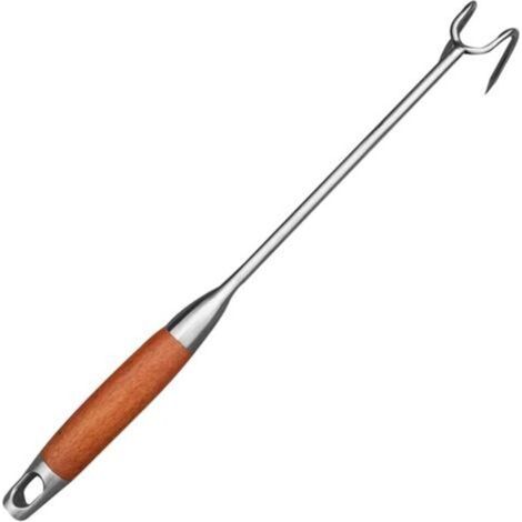 Flipper en Queue de Cochon Crochets à Viande en Acier Inoxydable Spatule Spatule à Viande Crochets de Barbecue Accessoires de Barbecue pour Griller Friture Côtes Levées Steak