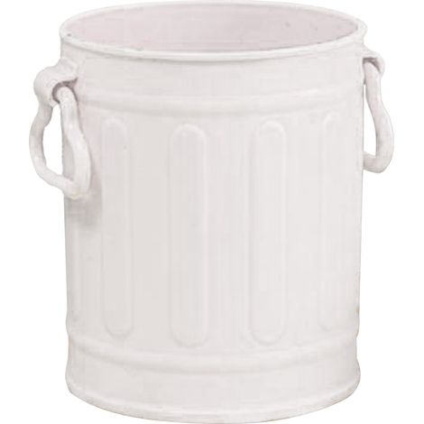Pot à crayons, rangement pour pinceaux de maquillage, pot de rangement en plastique avec poignées, blanc, pour le bureau, l'école et la maison. (1/5)