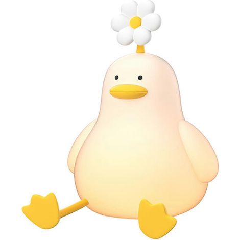 Duck Night Light Silicone Soft Light, Dimmable LED Light Duck, Rechargeable Bedside Touch Soft Light for Sleep/Study/Bathroom Lighting (1/5)