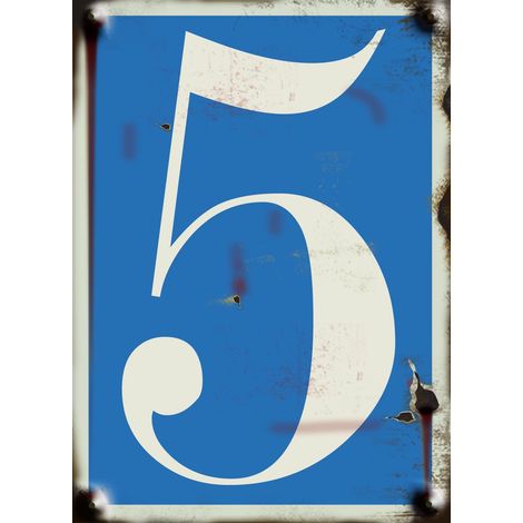 N°5 - vintage rigide adhésif fond bleu - 4004259