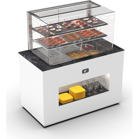 Buffet Réfrigéré Série Vision - avec Vitrine Supérieur Cuve Froid 150 mm - Sayl (1/3)
