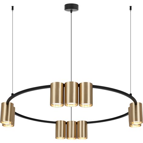 Lampada a sospensione (cerchio) GENESIS BLACK GOLD 10xGU10 (1/5)