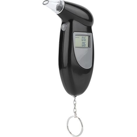 Tragbares digitales LCD-Alkoholtestgerät mit 10 Mundstücken, Atemanalysator für Schlüssel