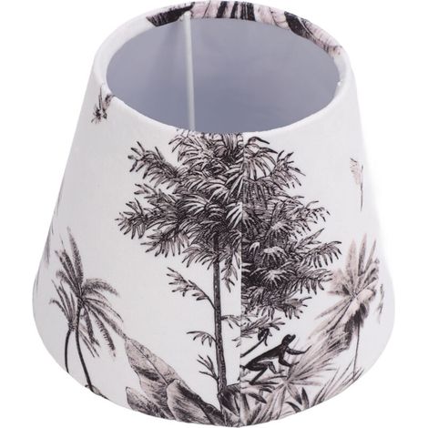 Abat-jour moderne Simple en velours, décoration conique exquise pour tête de lampe E27 E14, forêt tropicale (1/5)