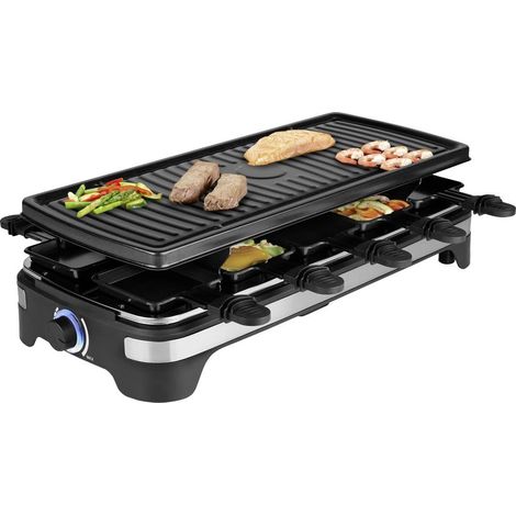 Princess 162650 Appareil à raclette 10 poêlons, revêtement anti-adhésif, fonction grill, filaire, voyant lumineux noir (1/4)