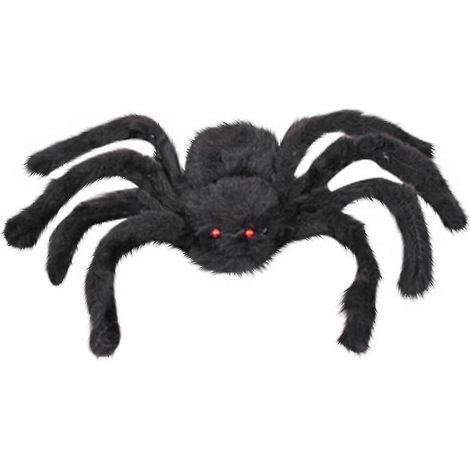 Decora espacios al aire libre para Halloween con telarañas y juguetes de peluche de arañas. (1/4)