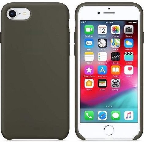 Funda silicona iPhone 7/8 textura suave  Verde (1/4)