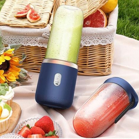 Extracteur de jus - 40W-Mini gobelet mélangeur portable rapide- Bleu (1/5)