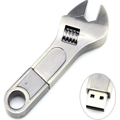 Clé USB 2.0 miniature 32/64 Go en forme de clé à molette (1/5)