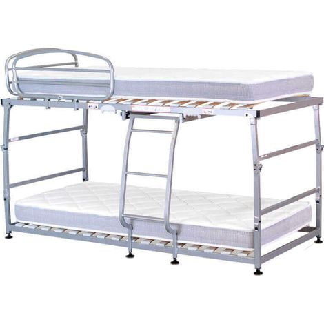 Pack Litera plegable Vega Pardo + 2 Colchones visco vega de Pardo 17 cm firme apto para literas 90x190 cm (1/2)
