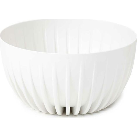 Weißer, entfärbter ECO-Recycling-Blumentopf (1/5)