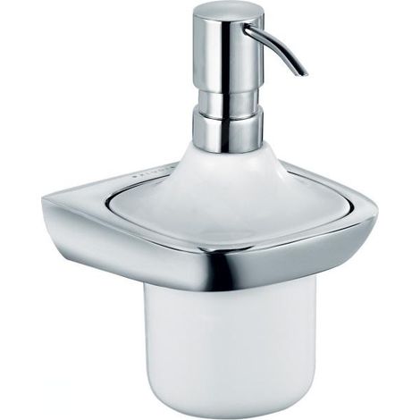 Distributeur de savon liquide AMBA en porcelaine chromée (1/2)