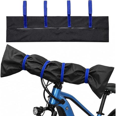 Housse de protection de guidon, accessoire de transport pour vélo électrique, protection universelle pour porte-vélos (Bleu) (1/5)