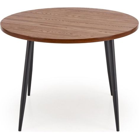 Table de salle à manger ronde 105 cm noyer JOHN (1/5)