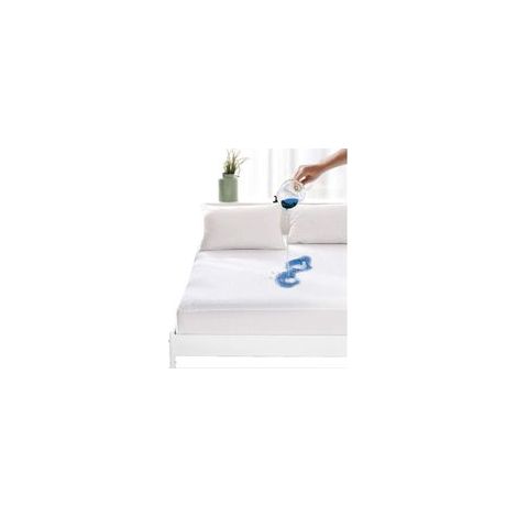 Protège-Matelas 90x200 cm Imperméable et Respirant, Surmatelas Anti-Acariens et Moisissures, Housse de Protection Hypoallergénique (1/4)