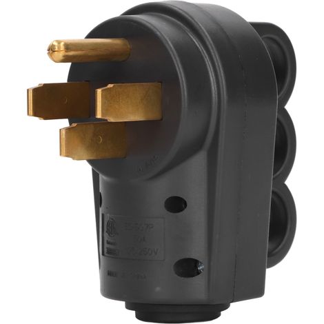 50A RV Plug Male NEMA 14‑50P 125/250V Heavy Duty Replacement with Handles for EV Generator Cord (1/5)