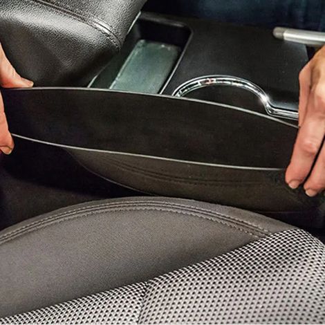 Boîte de rangement multifonctionnelle pour siège conducteur, compartiment latéral, organisateur de siège auto, support de rangement pour voiture (1/4)