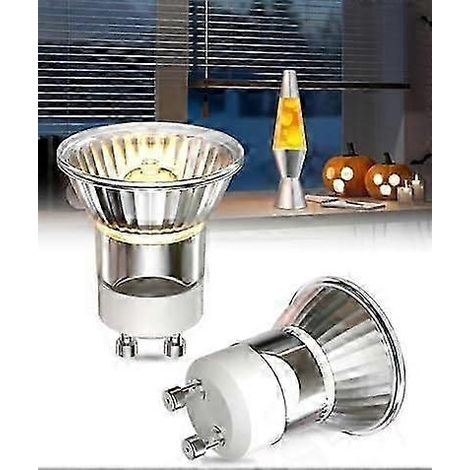 Ampoule GU10 35 W pour lampe à lave, mini ampoule halogène MR11 GU10 à réflecteur 200 lm blanc chaud 2700 K, angle de faisceau spot GU10, 24 ampoules halogènes dimmables pour lampe à lave (1/4)