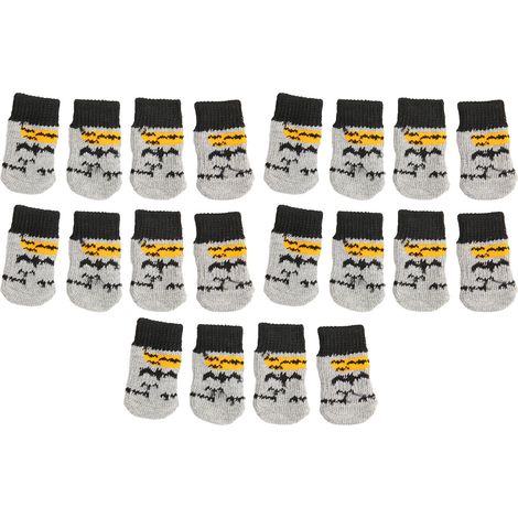 Chaussettes de noël en coton pour chien, 5 paires, résistantes aux rayures, empêchent le glissement, protection élastique des pattes de chat, pour l'automne et l'hiver L (1/5)