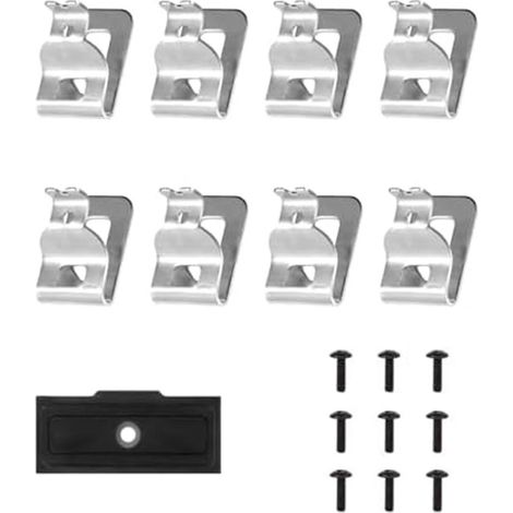 Clips de ceinture, kit de 8 clips de ceinture porte-outils avec vis, en acier inoxydable 304, clip de ceinture de rechange pour perceuse (1/5)