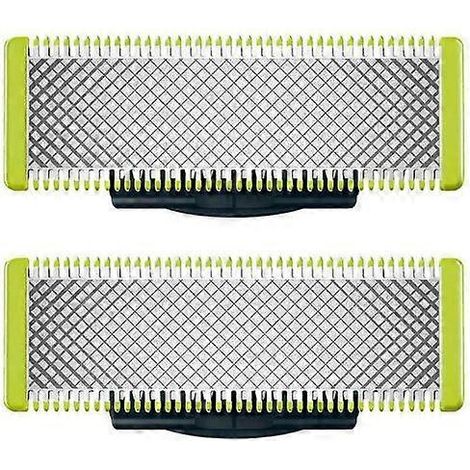 Lot de 2 lames de rechange pour rasoir électrique Philips One Blade QP220/50, en acier inoxydable, pour homme. Idéal comme cadeau pour mari ou père. (1/4)