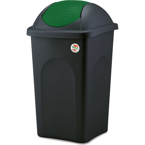 Stefanplast PATTUMIERA BASCULANTE MULTIPAT Lt. 30 - cm. 29x39x50 h col.Nero/Verde