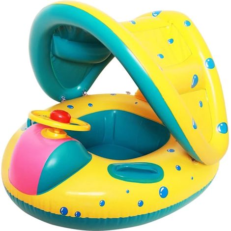 Bouée pour bébé, bateau pour enfants avec toit et poignée, aide (1/5)