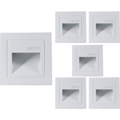 Confezione da 6 applique a LED da incasso quadrate Trido Mini 2 W