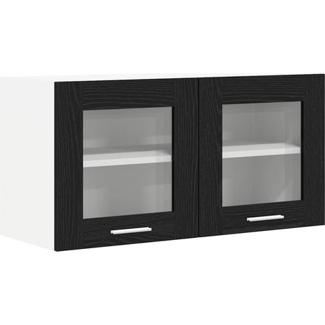 Maison Exclusive - Armadio pensile Rovere Nero e Bianco 80 x 31 x 40 cm (1/5)