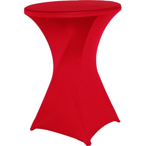 Bistro-Tischhusse – Mange Debout – Cocktail-Deko – Stretch-Spandex (großes Rot), 60 cm x 110 cm
