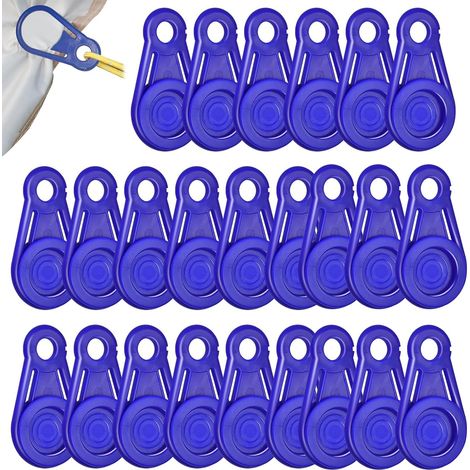 Lot de 24 Clips de Fixation pour Bâche, Tente, Voile et Bannières, Clips Résistants pour Extérieur, 85mm x 47.3mm avec Œillet de 12mm de Diamètre (1/5)