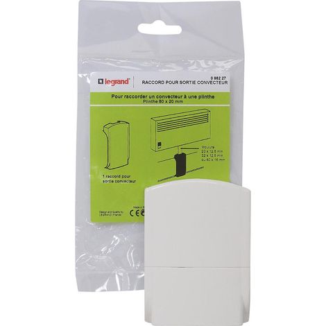 Système De Plinthe 80 X 20 Mm  Sabot Sortie Convecteur