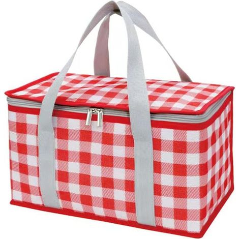 Sac isotherme pliable avec fermeture éclair robuste, idéal pour les pique-niques, les barbecues, le camping et les voyages. (1/4)