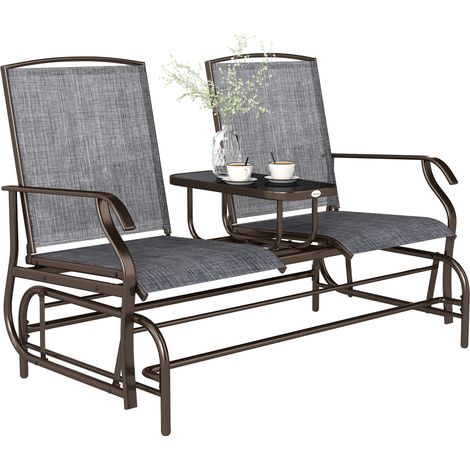 Banc de jardin, fauteuil à bascule, siège, balancelle, chaise de jardin avec table, balancelle 2 places