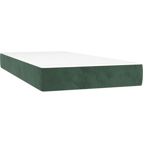 Maison Exclusive - Materasso a Molle Insacchettate Rigidità Media Verde Scuro 80x220x20 cm in Velluto