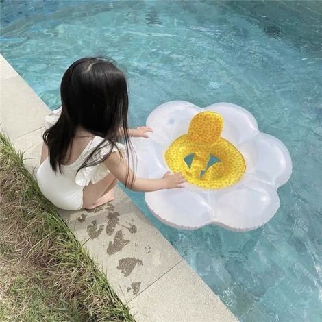 1 Bouée Tournesol,Double Chambre Air,PVC,Siège Flottant,Piscine,Bébé 6-48 Mois (1/4)