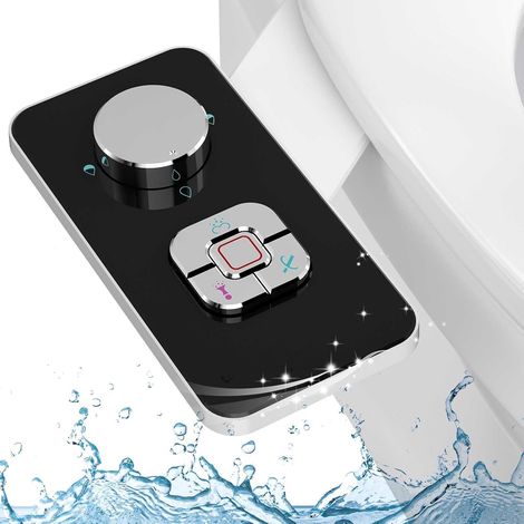 1 Abattant de toilette bidet, buses rétractables doubles, contrôle pression eau, ABS durable, installation facile (1/5)