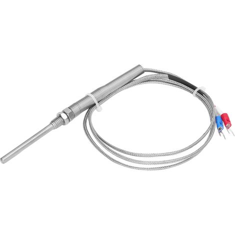 Pointeur de thermocouple de type K, en acier inoxydable 304, diamètre 550mmM8, fileté avec isolation 3M. (1/5)