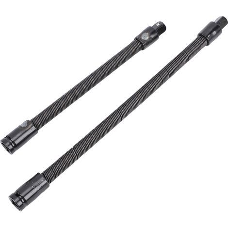 Barre d'extension de douille Flexible, 2 pièces, 250mm 350mm 1/2 pouces, en acier allié S2, rallonge pliable pour espace étroit (1/5)