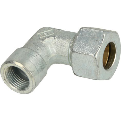 Raccord à visser 3/8'' x 15 mm coudé femelle