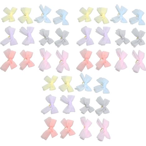 Lot de 36 nœuds papillon mignons et tendance pour poils de chien, avec élastique, accessoires de toilettage. (1/5)