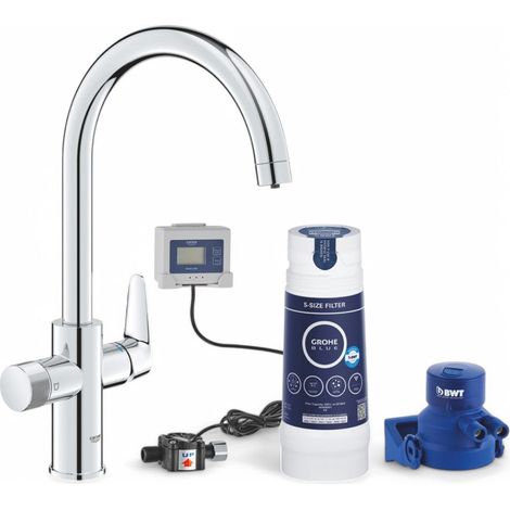 Miscelatore lavello con sistema di filtrazione acqua starter Kit Blue Pure Baucurve (1/5)