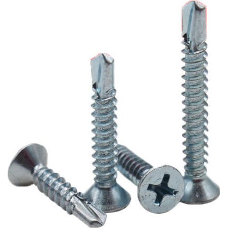 Vis à tête carrée, pointe 4,2 mm, queue d'aronde, autotaraudeuse, acier, carrée, 4,219 mm (1000 pièces par boîte)-AquaForge (1/3)