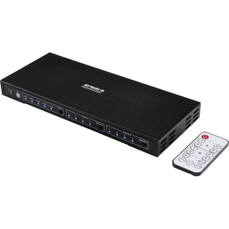 SpeaKa Professional 4x2 ports Switch HDMI avec ports audio 3840 x 2160 Mill. pixel noir Q665682 (1/7)