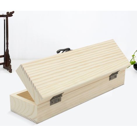 Portagioie rettangolare minimalista in legno, colore naturale, 1 pezzo, 22,5 x 6 x 5 cm, multifunzionale